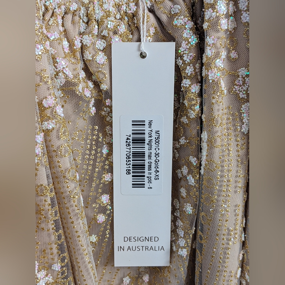 Morning Mist New York Nights Maxi Dress in Gold - Picture 7 of 14